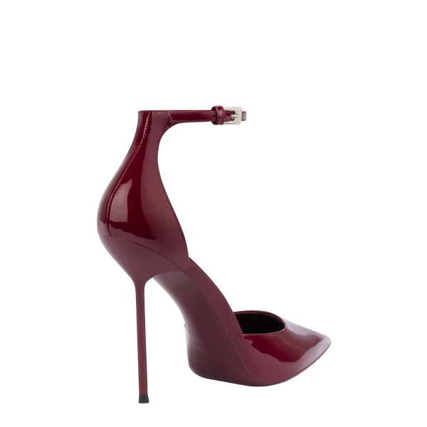 Lidia 105 Ankle-Strap Pumps in Rouge Noir Patent Leather - Image 5