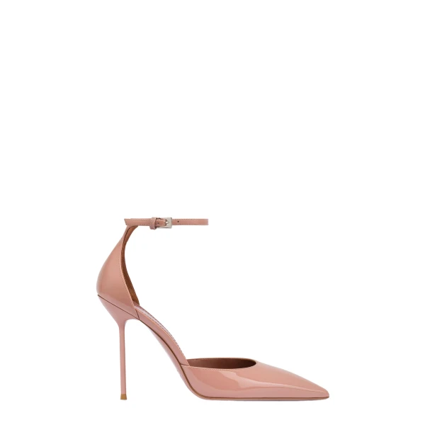 Paris Texas Lidia 105 Ankle-Strap Pumps in Texas Rose Patent Leather