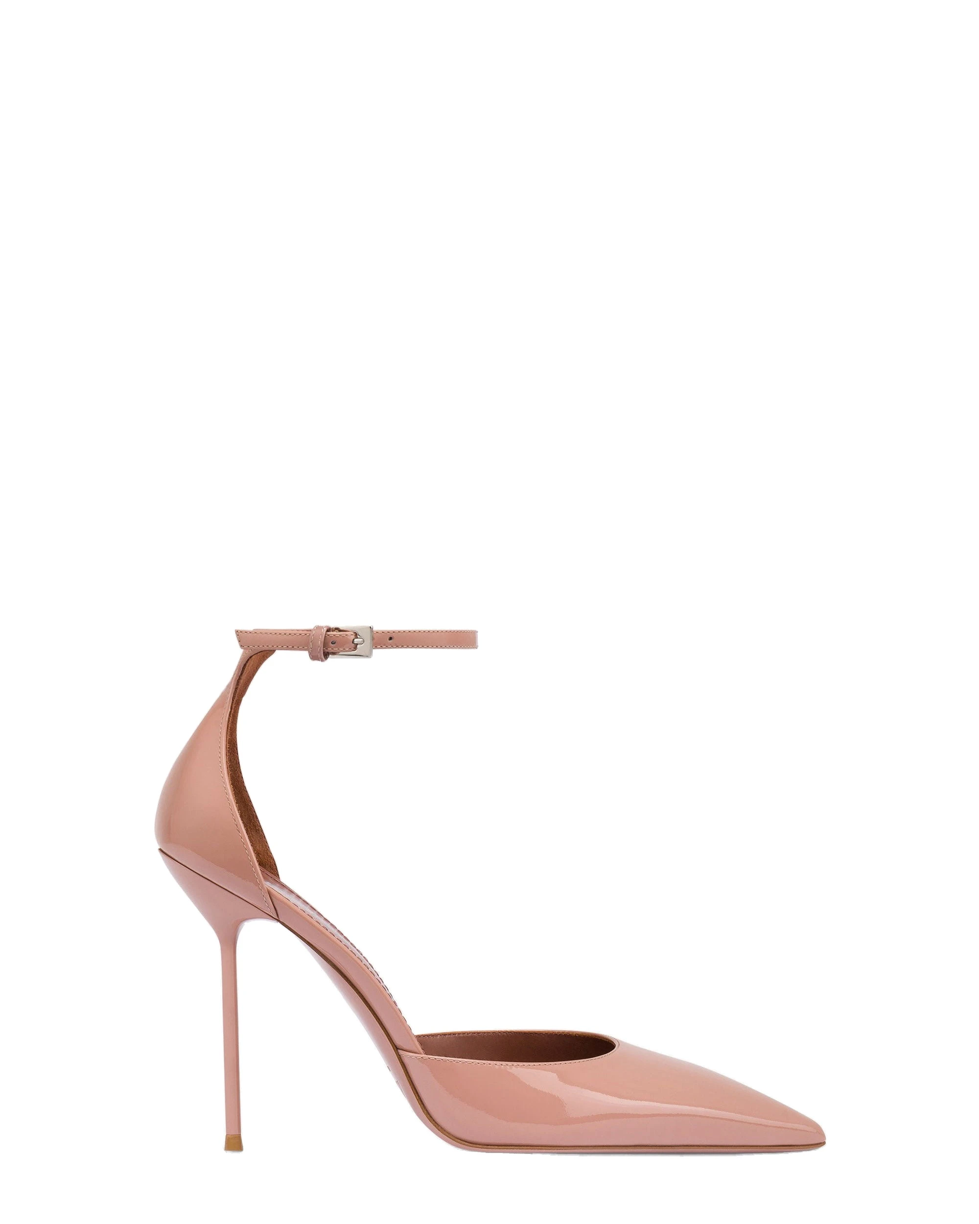 Paris Texas Lidia Ankle-Strap Pumps in Texas Rose | Luxury Shoes Paris Texas Lidia 105 Ankle-Strap Pumps in Texas Rose Patent Leather