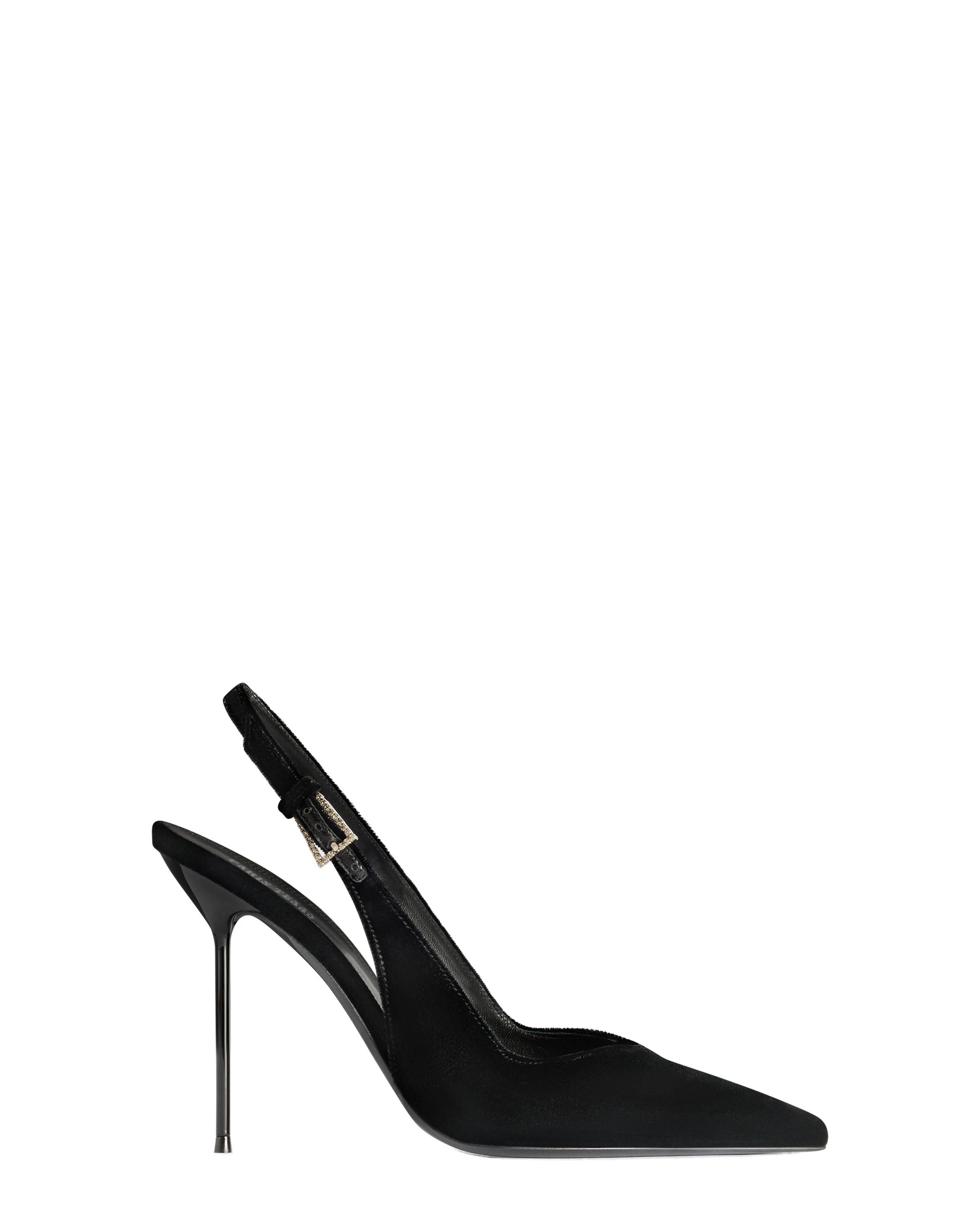 Paris Texas Lidia 105 Slingbacks in Black PX2098XVLV6 Paris Texas Lidia 105 Buckle Slingbacks in Black Velvet