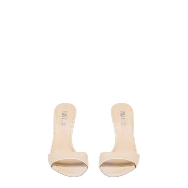 Lidia 105 Mules in Almond Patent Leather - Image 3