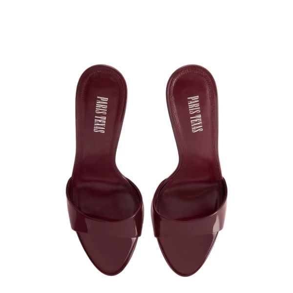 Lidia 105 Mules in Amarena Patent Leather - Image 5