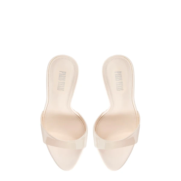 Lidia 105 Mules in Avorio Patent Leather - Image 5