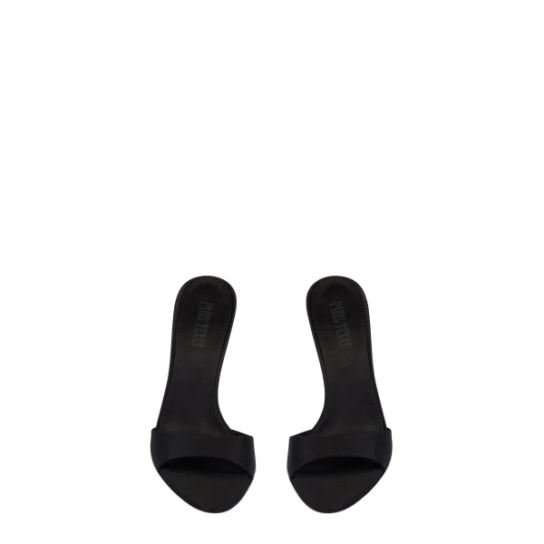 Lidia 105 Mules in Black Satin - Image 3