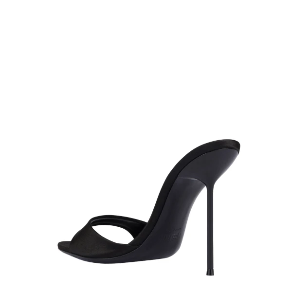 Lidia 105 Mules in Black Satin - Image 5