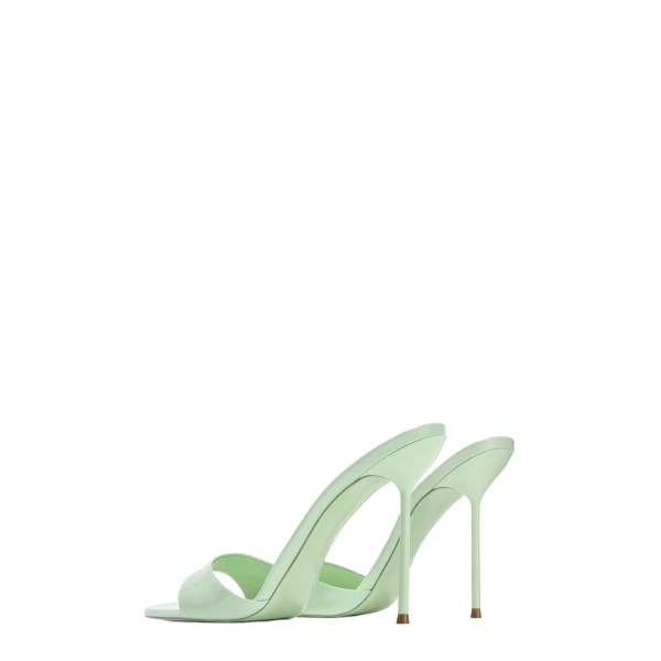 Lidia 105 Mules in Celadon Patent Leather - Image 3