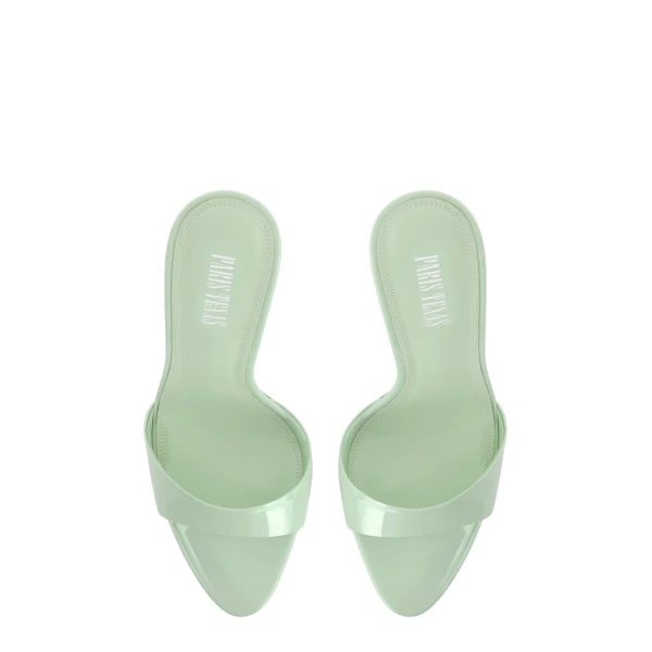 Lidia 105 Mules in Celadon Patent Leather - Image 5