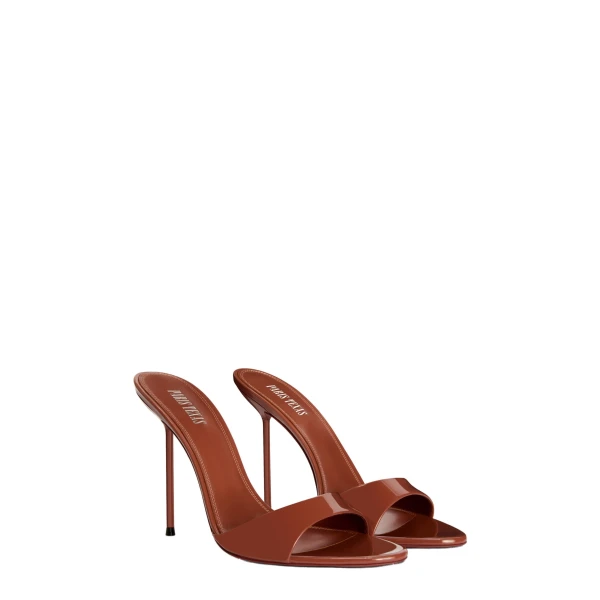 Lidia 105 Mules in Desert Rose Patent Leather - Image 2
