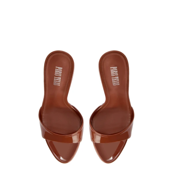 Lidia 105 Mules in Desert Rose Patent Leather - Image 5