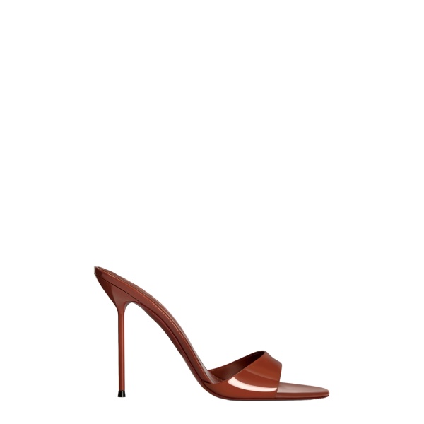 Paris Texas Lidia 105 Mules in Desert Rose Patent Leather