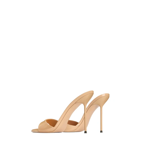 Lidia 105 Mules in Honey Patent Leather - Image 3