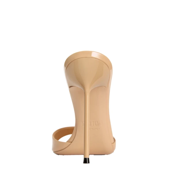 Lidia 105 Mules in Honey Patent Leather - Image 4