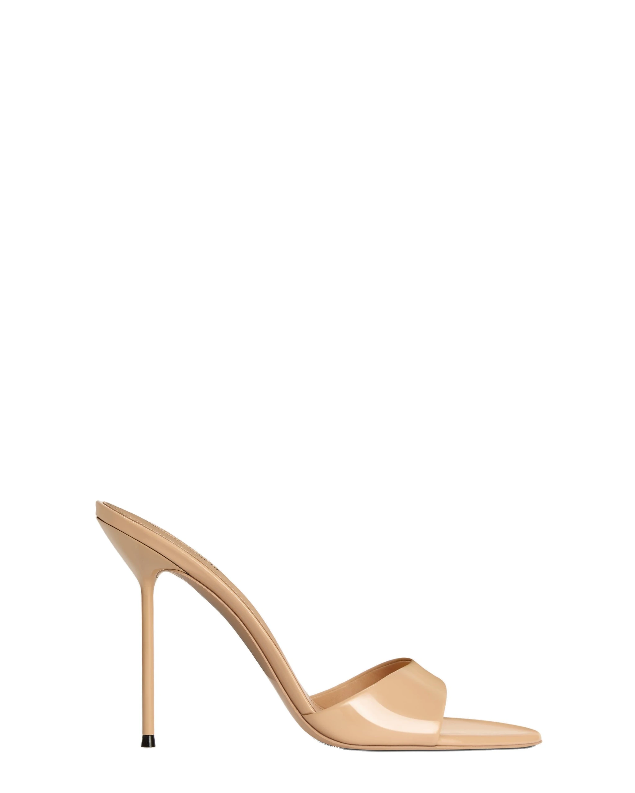 Paris Texas Lidia 105 Mules in Honey | Luxury Shoes Paris Texas Lidia 105 Mules in Honey Patent Leather
