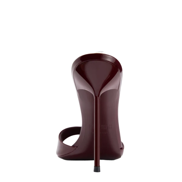Lidia 105 Mules in Rouge Noir Patent Leather - Image 4