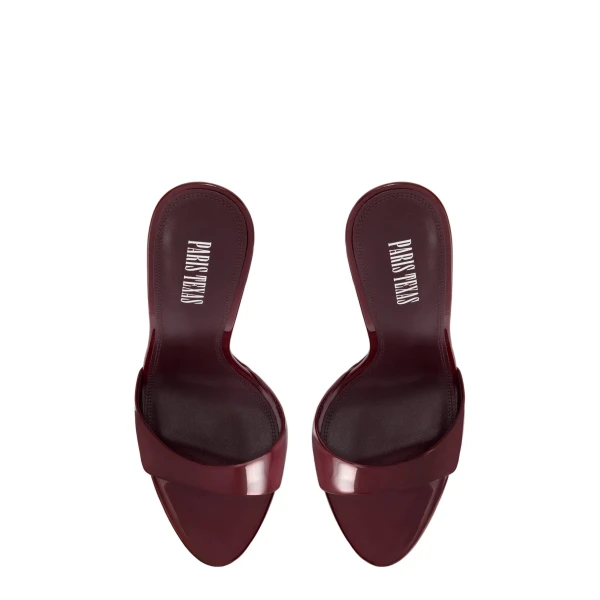 Lidia 105 Mules in Rouge Noir Patent Leather - Image 5