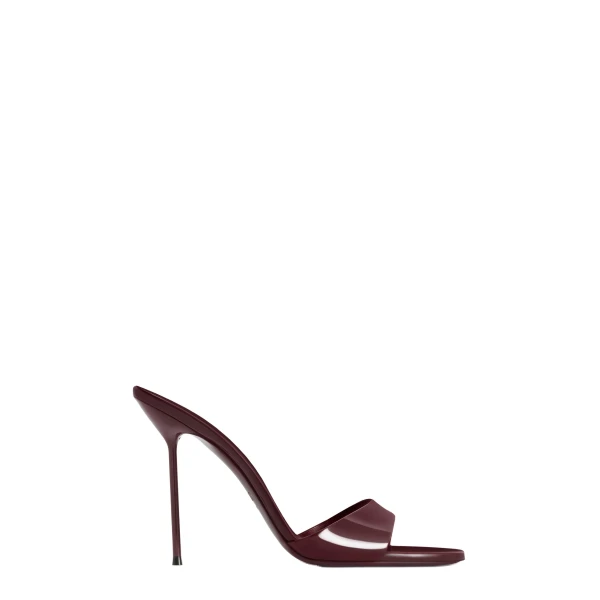 Lidia 105 Mules in Rouge Noir Patent Leather