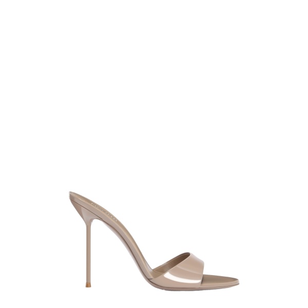 Paris Texas Lidia 105 Mules in Taupe Patent Leather