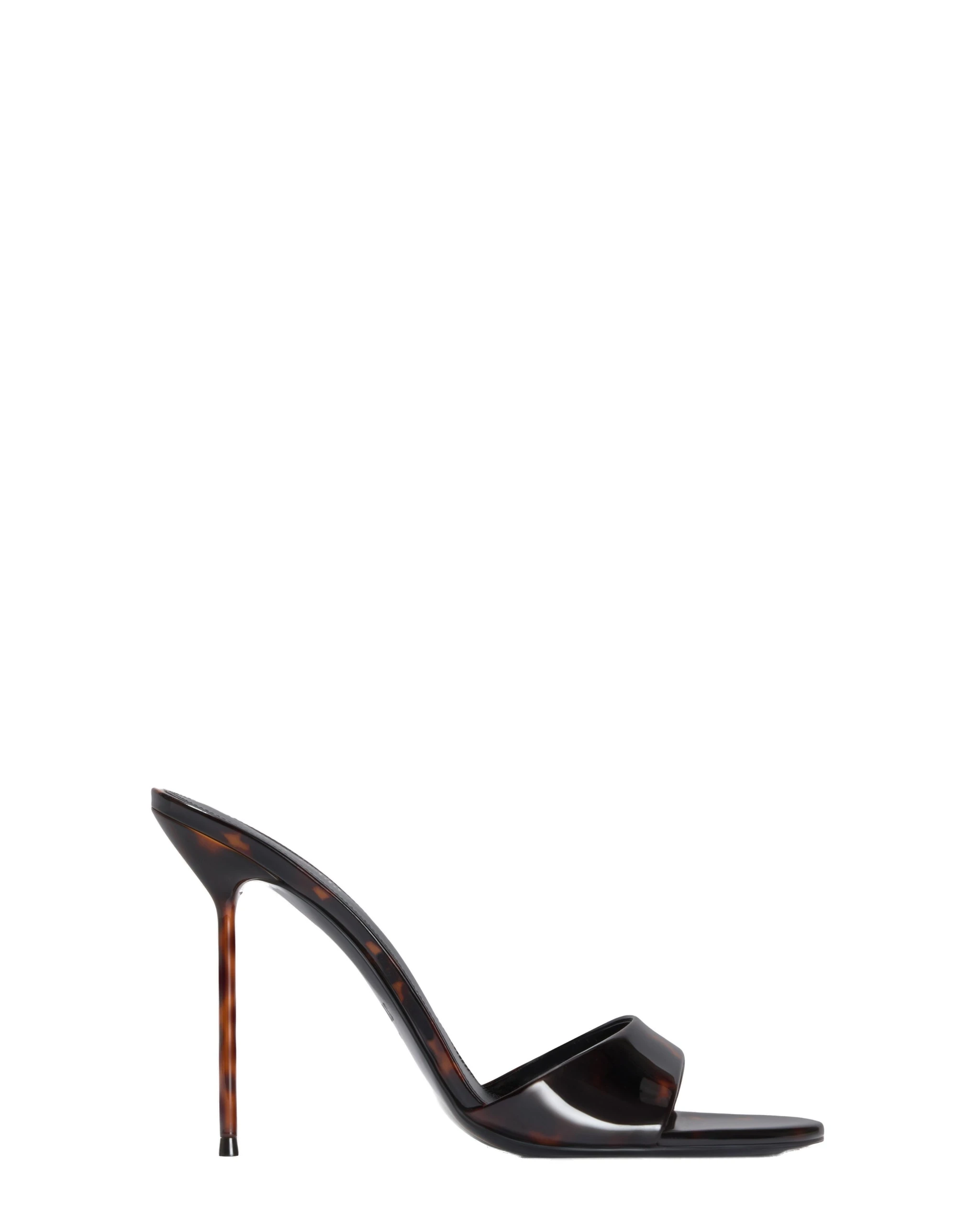 Paris Texas Lidia 105 Mules in Tortoise | Luxury Shoes Paris Texas Lidia 105 Mules in Tortoise Printed Patent Leather