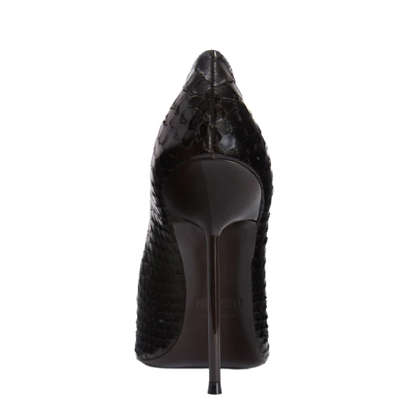 Lidia 105 Pumps in Fondente Python-Print Leather - Image 4