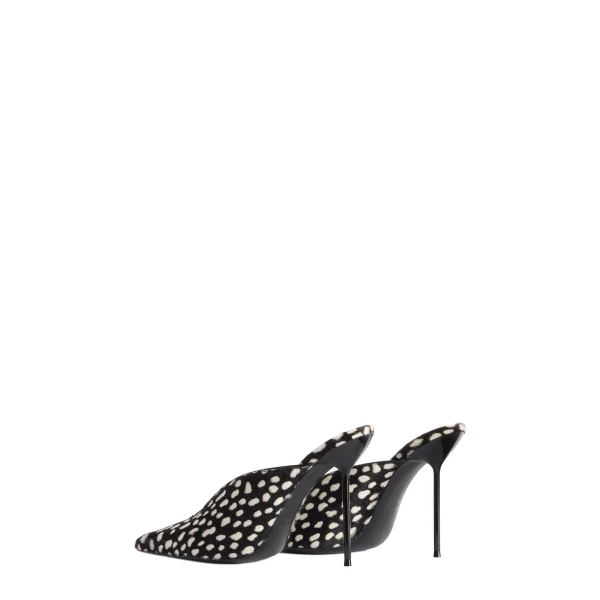Lidia 105 Sabots in Black Lynx Printed Haircalf - Image 3