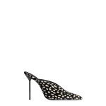 Paris Texas Lidia 105 Sabots in Black Lynx Printed Haircalf