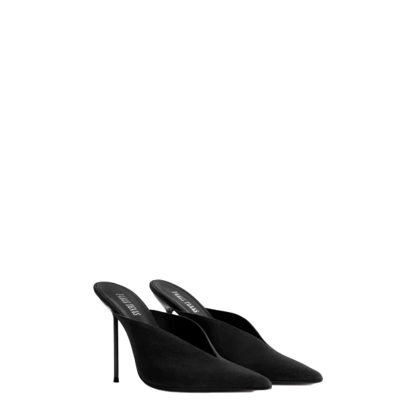 Lidia 105 Sabots in Black Suede - Image 2