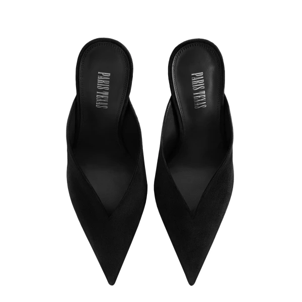 Lidia 105 Sabots in Black Suede - Image 5