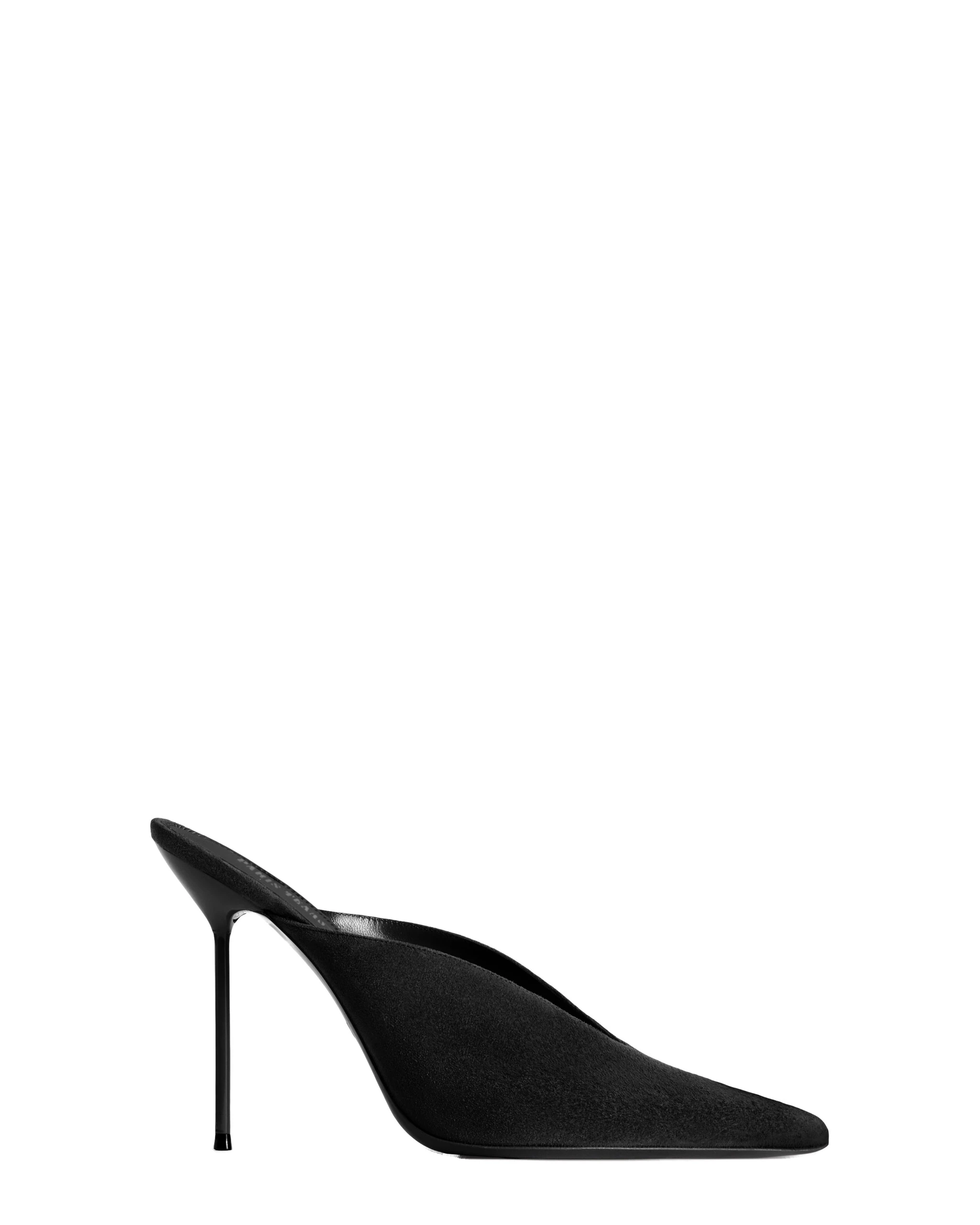 Paris Texas Lidia 105 Sabots in Black | Luxury Shoes Paris Texas Lidia 105 Sabots in Black Suede