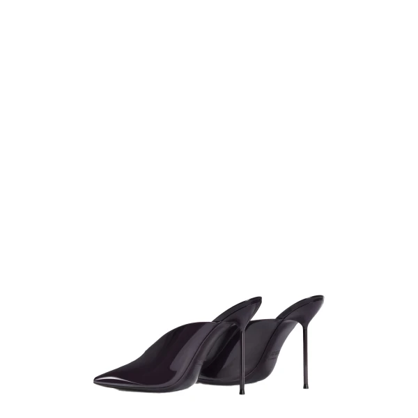 Lidia 105 Sabots in Violet Black Patent Leather - Image 3