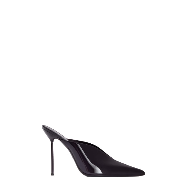 Paris Texas Lidia 105 Sabots in Violet Black Patent Leather