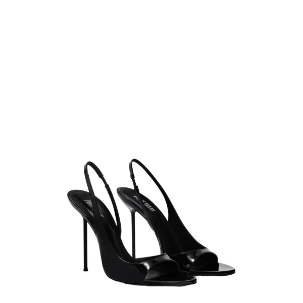 Lidia 105 Slingback Sandals in Black Patent Leather - Image 2
