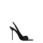Paris Texas Lidia 105 Slingback Sandals in Black Patent Leather