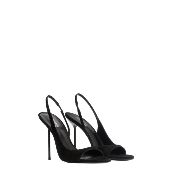 Lidia 105 Slingback Sandals in Black Suede - Image 2