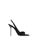 Paris Texas Lidia 105 Slingback Sandals in Black Suede