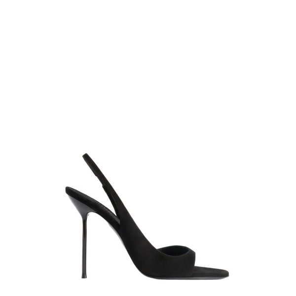 Paris Texas Lidia 105 Slingback Sandals in Black Suede