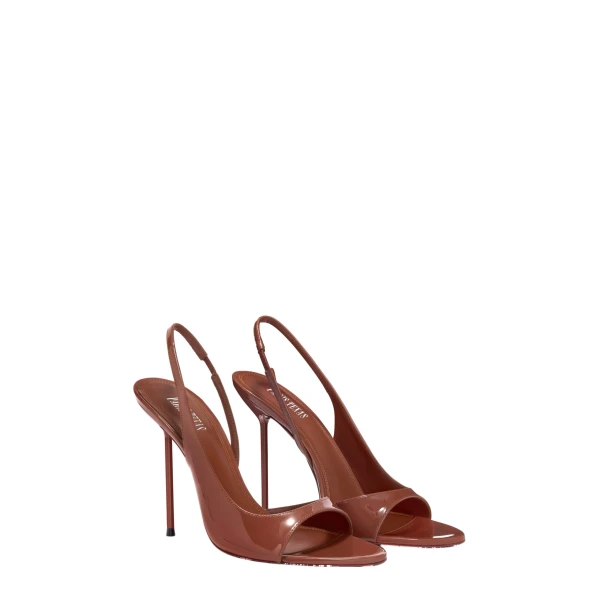 Lidia 105 Slingback Sandals in Desert Rose Patent Leather - Image 2