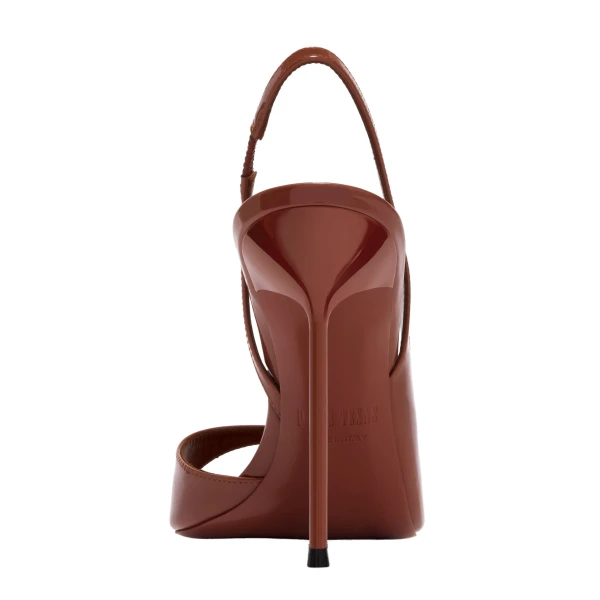 Lidia 105 Slingback Sandals in Desert Rose Patent Leather - Image 4