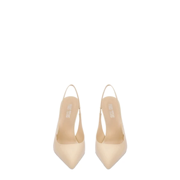 Lidia 105 Slingbacks in Almond Patent Leather - Image 3