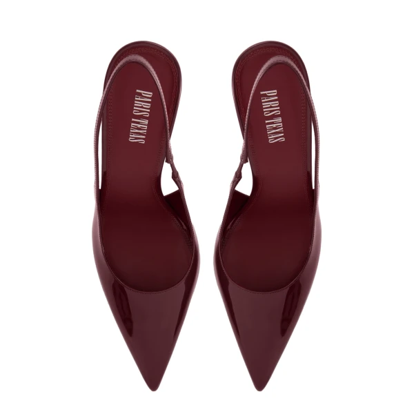 Lidia 105 Slingbacks in Amarena Patent Leather - Image 5