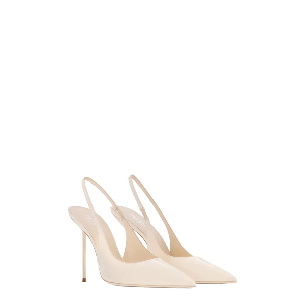 Lidia 105 Slingbacks in Avorio Patent Leather - Image 2