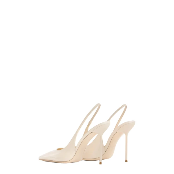 Lidia 105 Slingbacks in Avorio Patent Leather - Image 3