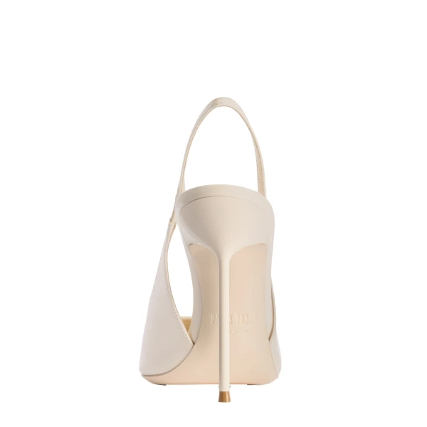 Lidia 105 Slingbacks in Avorio Patent Leather - Image 4