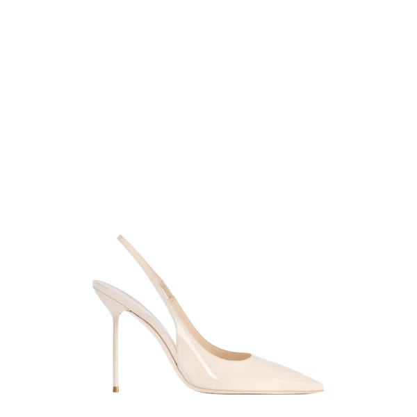 Paris Texas Lidia 105 Slingbacks in Avorio Patent Leather