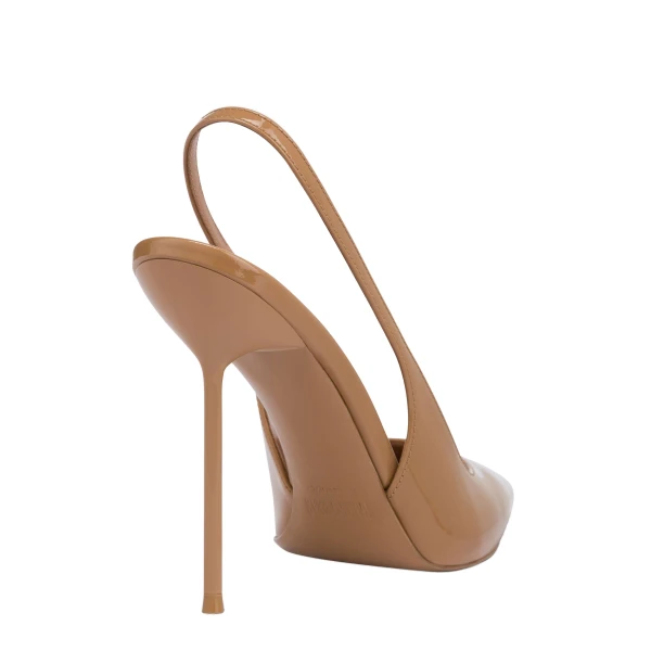 Lidia 105 Slingbacks in Beige Patent Leather - Image 5