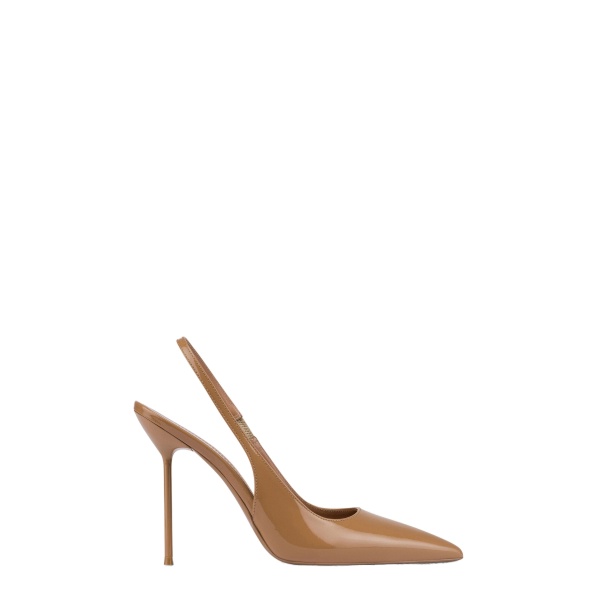 Paris Texas Lidia 105 Slingbacks in Beige Patent Leather