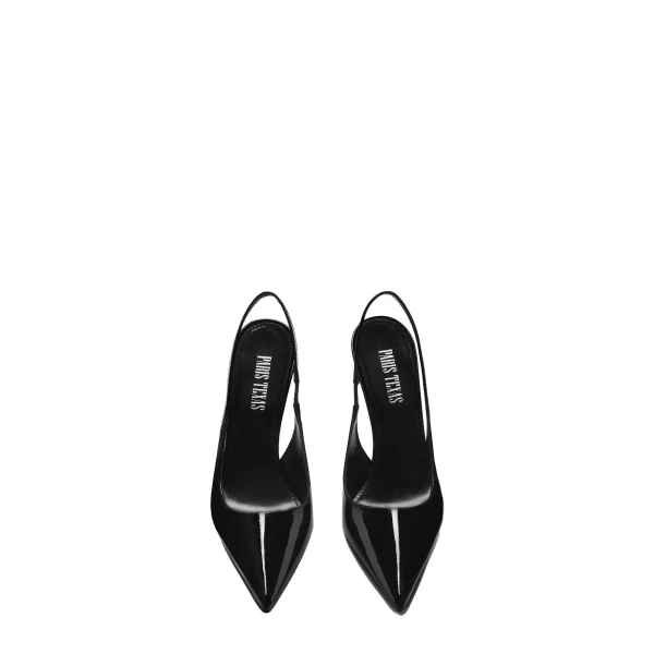 Lidia 105 Slingbacks in Black Patent Leather - Image 3