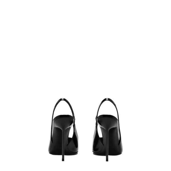 Lidia 105 Slingbacks in Black Patent Leather - Image 4