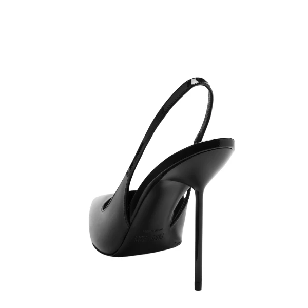 Lidia 105 Slingbacks in Black Patent Leather - Image 5