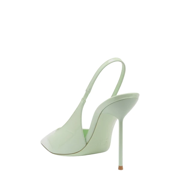 Lidia 105 Slingbacks in Celadon Patent Leather - Image 5