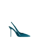 Paris Texas Lidia 105 Slingbacks in Deep Teal Patent Leather